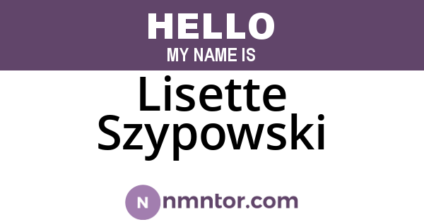 Lisette Szypowski