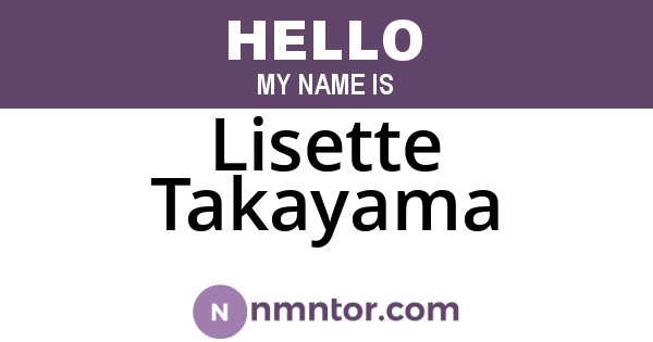 Lisette Takayama