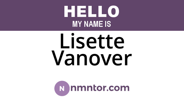 Lisette Vanover