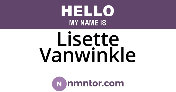 Lisette Vanwinkle