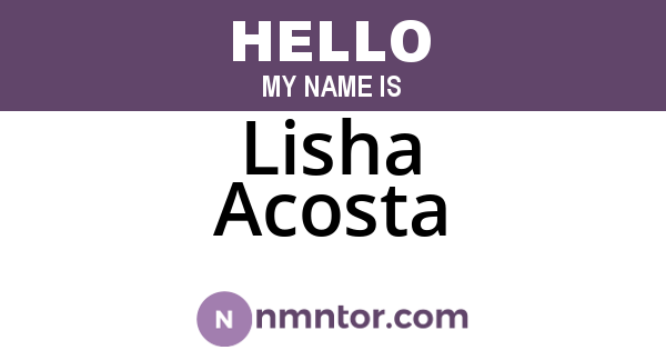 Lisha Acosta