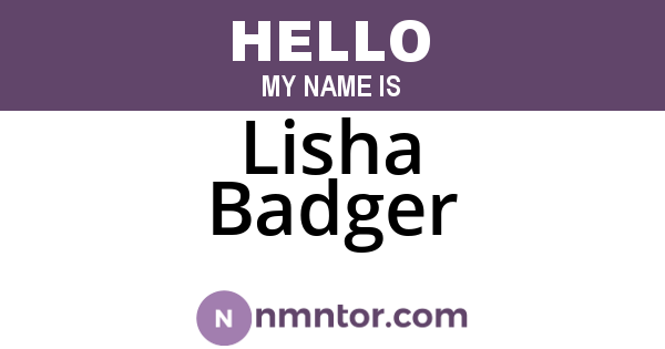 Lisha Badger