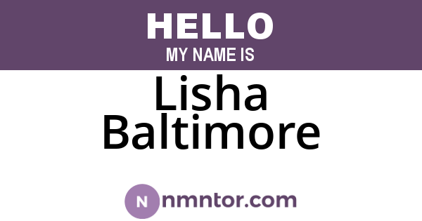 Lisha Baltimore
