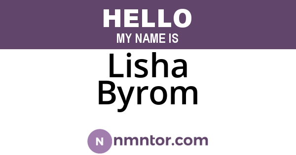 Lisha Byrom