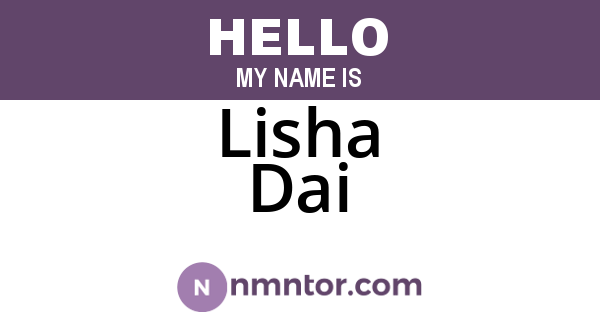 Lisha Dai