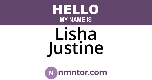 Lisha Justine