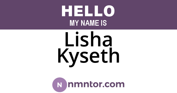 Lisha Kyseth