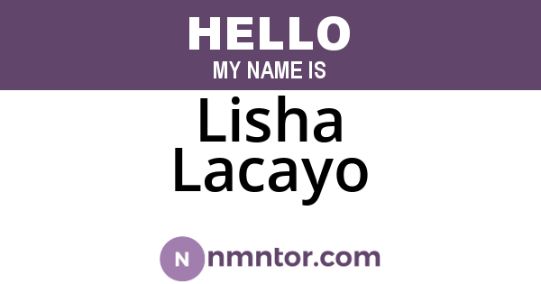 Lisha Lacayo