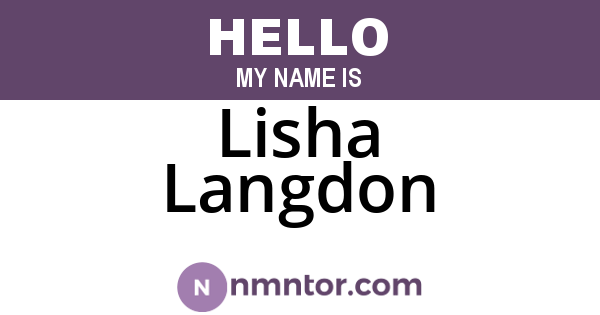 Lisha Langdon