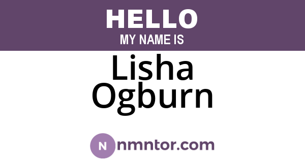 Lisha Ogburn