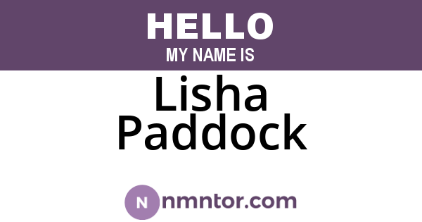 Lisha Paddock
