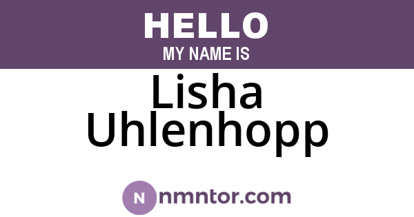 Lisha Uhlenhopp