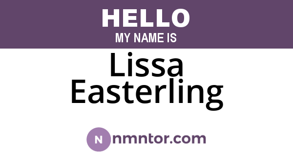 Lissa Easterling