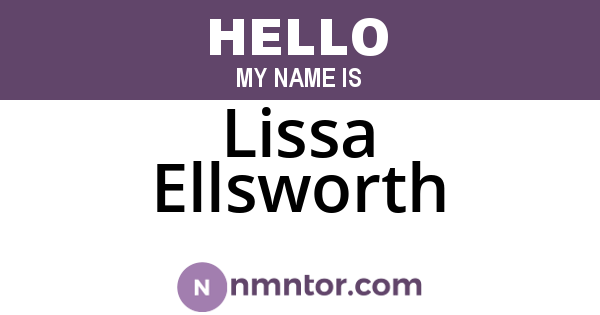 Lissa Ellsworth
