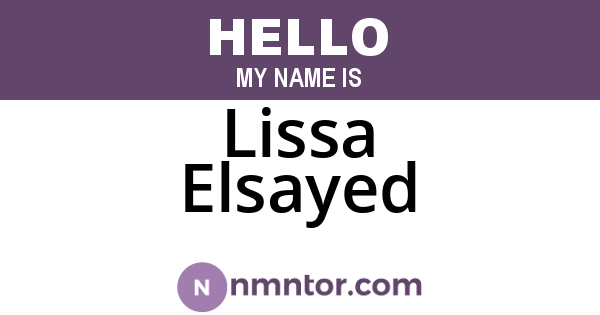 Lissa Elsayed
