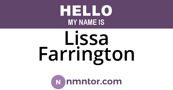Lissa Farrington