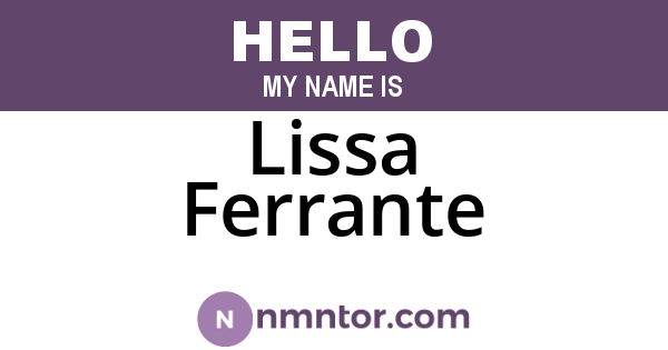 Lissa Ferrante