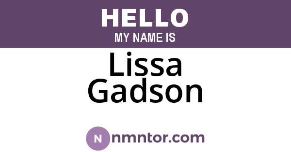 Lissa Gadson