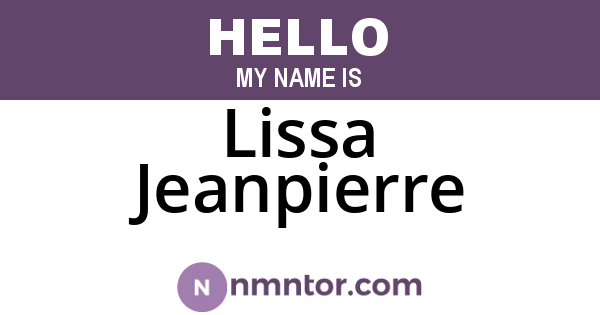 Lissa Jeanpierre