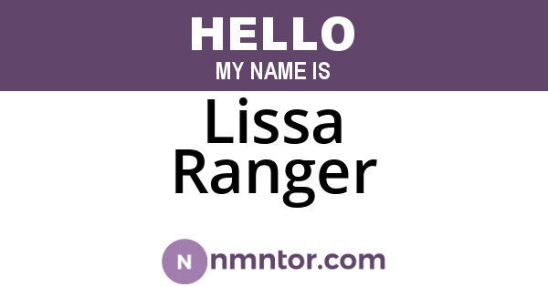 Lissa Ranger