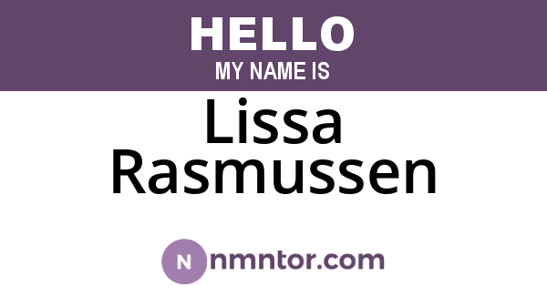 Lissa Rasmussen
