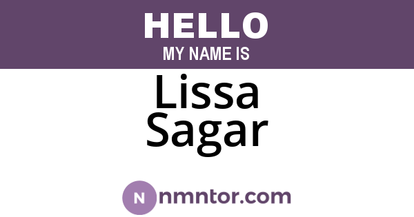 Lissa Sagar