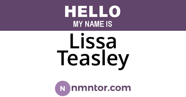 Lissa Teasley