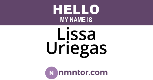 Lissa Uriegas
