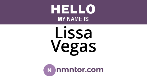 Lissa Vegas