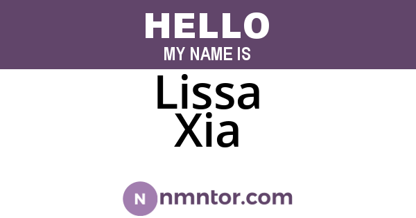 Lissa Xia