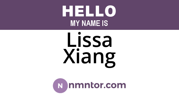 Lissa Xiang