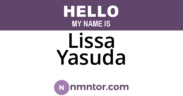 Lissa Yasuda