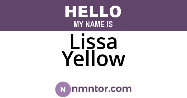 Lissa Yellow