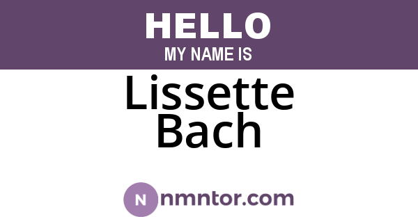 Lissette Bach
