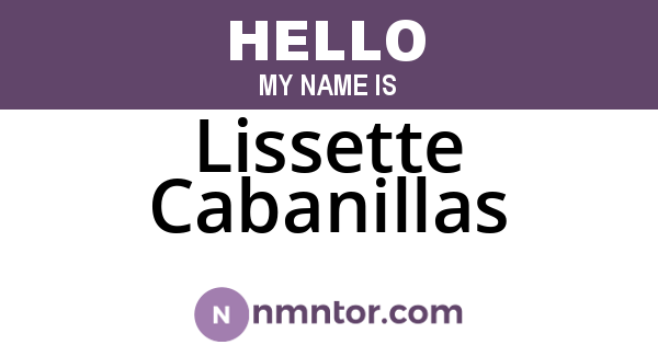 Lissette Cabanillas