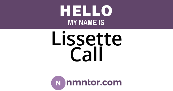 Lissette Call