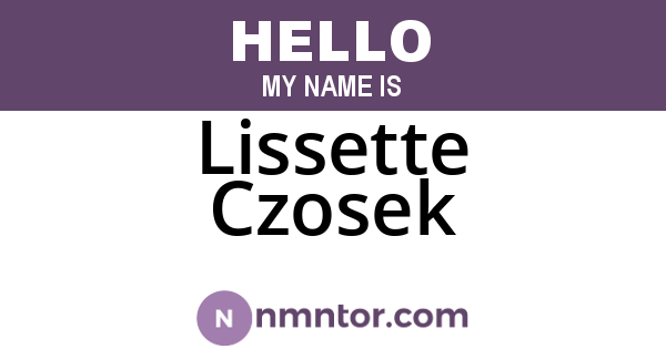 Lissette Czosek