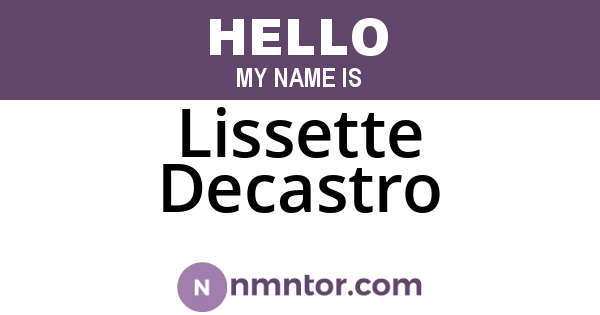 Lissette Decastro