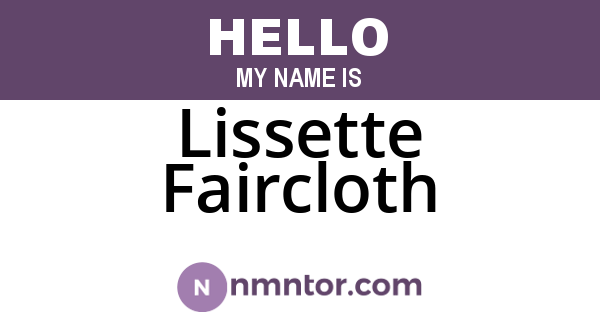Lissette Faircloth