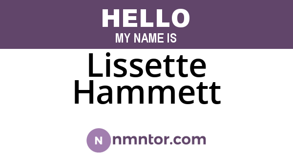 Lissette Hammett