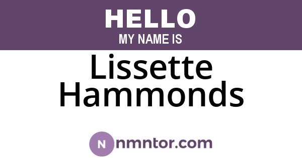Lissette Hammonds