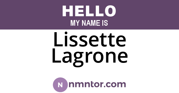 Lissette Lagrone