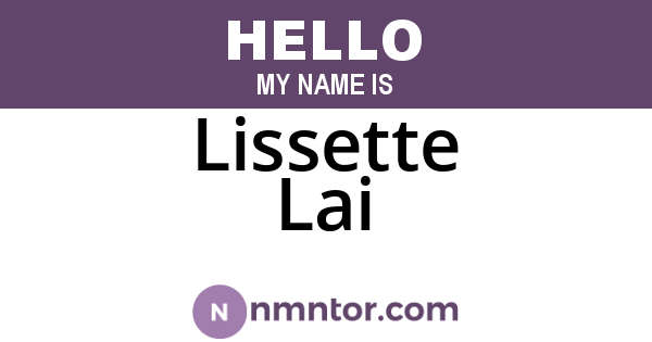 Lissette Lai