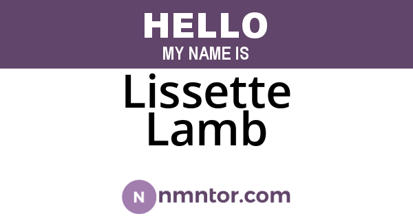 Lissette Lamb