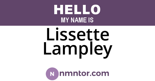 Lissette Lampley