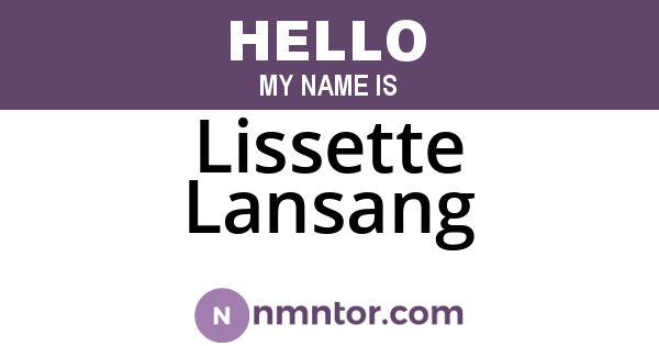 Lissette Lansang
