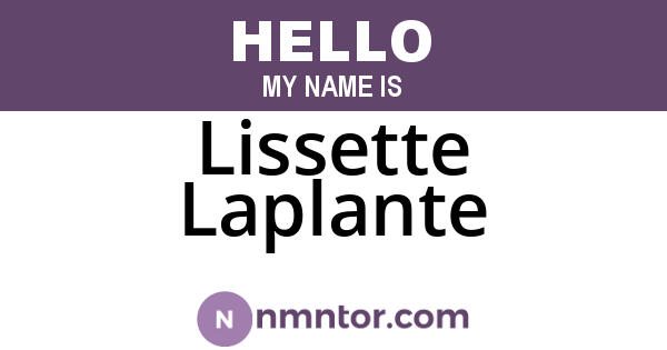 Lissette Laplante