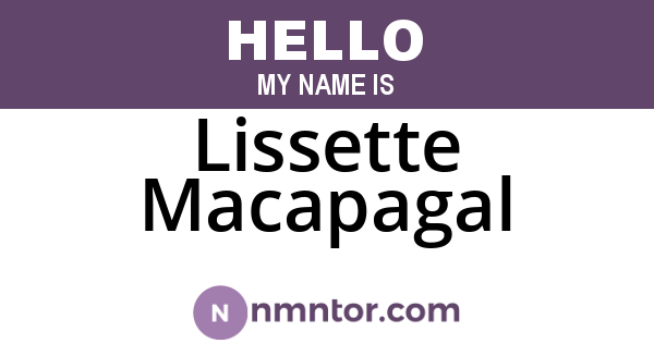 Lissette Macapagal