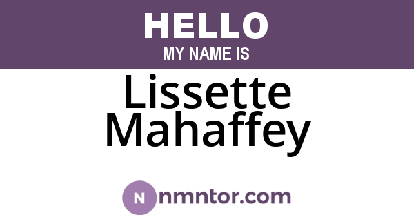 Lissette Mahaffey