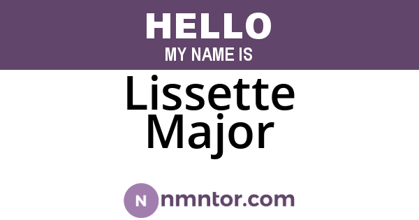 Lissette Major